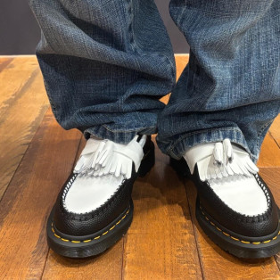 Dr.martens ADRIAN ブラックホワイト ローファー シューズ
