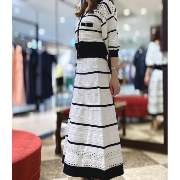メッシュニットカーデ✖️メッシュニットスカート