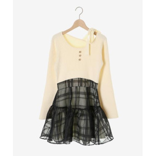 ショルダーリボンコルセットミニワンピ