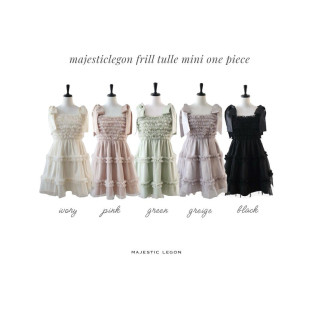 主役級の可愛さ♡フリルチュールミニワンピース