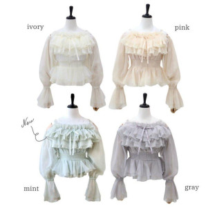 ふわっと纏う、透明感ロマンブラウス♪