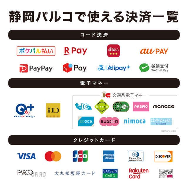 電子マネー・コード決済をご利用ください！