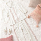 【冬のSALE】調温加工 レースラインパジャマ 