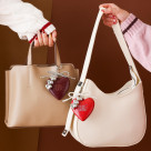 【★NEW★バレンタイン★】　限定カラー　チャーム付き ミラー＆ブラシ