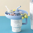 【★NEW★】スナックホルダー付ステンレスマグ 700ml 小花