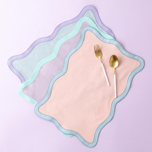 【SALE】バイカラー ウェーブ ランチマット