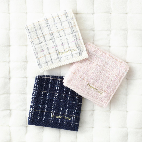 【NEW】抗菌防臭 ツイードパターン ハンカチタオル