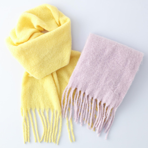 【SALE】モヘアライクマフラー スリム