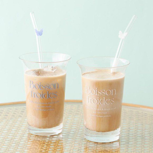 【NEW】タイポ ストロー付きガラスタンブラー