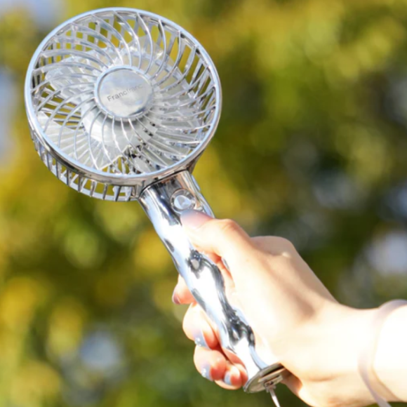 【再入荷】フレ ハンディファン ウェーブ シルバー