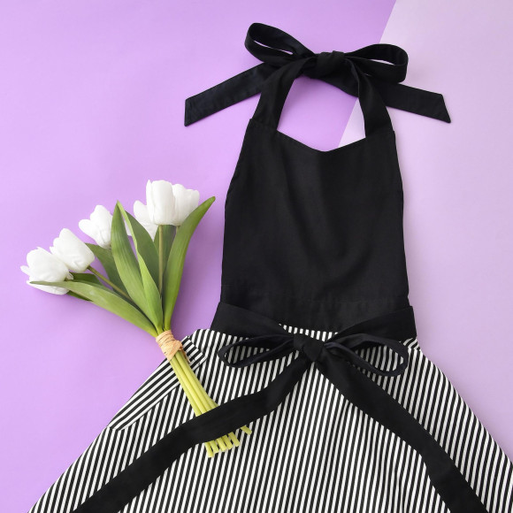 【母の日】スカラップ フルエプロン