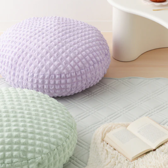 【SALE】ポップコーンワッフル フロアクッション φ60