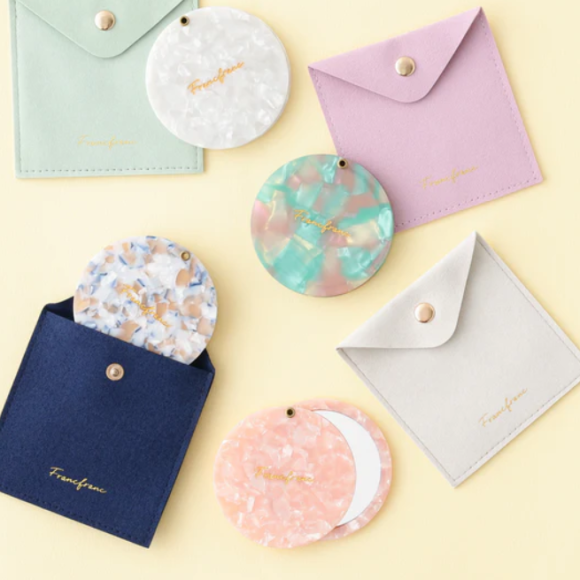 【SALE】ポーチ付き コンパクトミラー