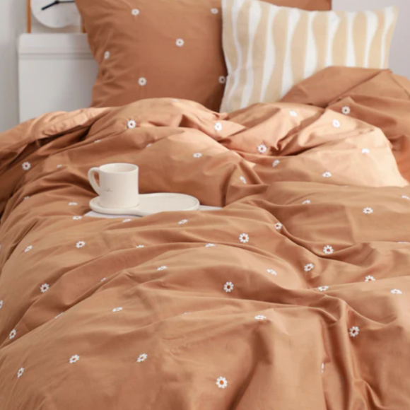 【NEW】デイジーエンブロイダリー 掛け布団カバー シングル