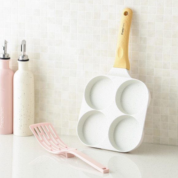 【NEW】IH･直火 四つ仕切りフライパン アイボリー