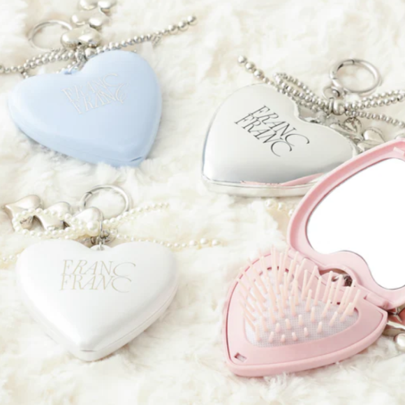 【NEW】チャーム付き ミラー＆ブラシ