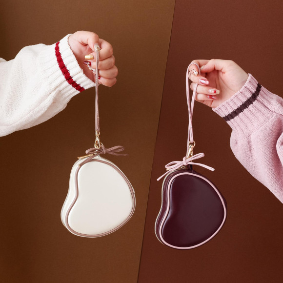 【2月14日はバレンタインデー】ハートシェイプ ミニポーチ