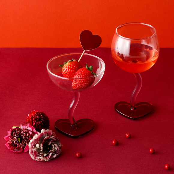 【もうすぐバレンタインデー】ハートグラス