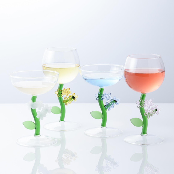 【★ＮＥＷ★spring　collection★】フラワーステム ワイングラス 