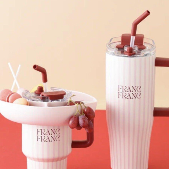 【★新商品★】大型ステンレスマグ ストライプ／小花 1100ml