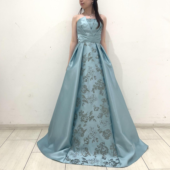 ✴︎ローズ柄グリッターロングドレス✴︎