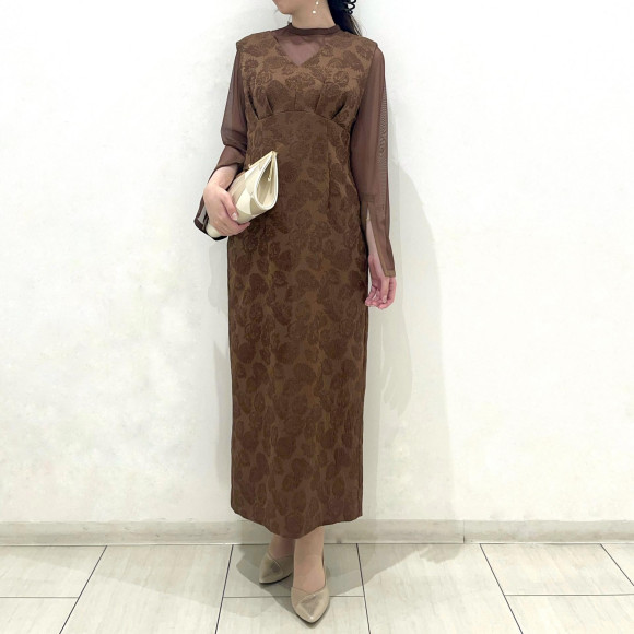 ✴︎シアーブラウス付きジャガードドレス✴︎