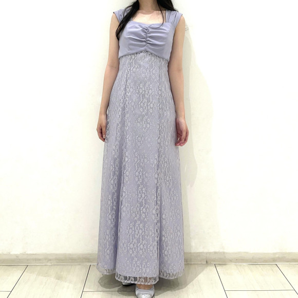 ✴︎ジョーゼット×ラメレースアンクル丈ドレス✴︎