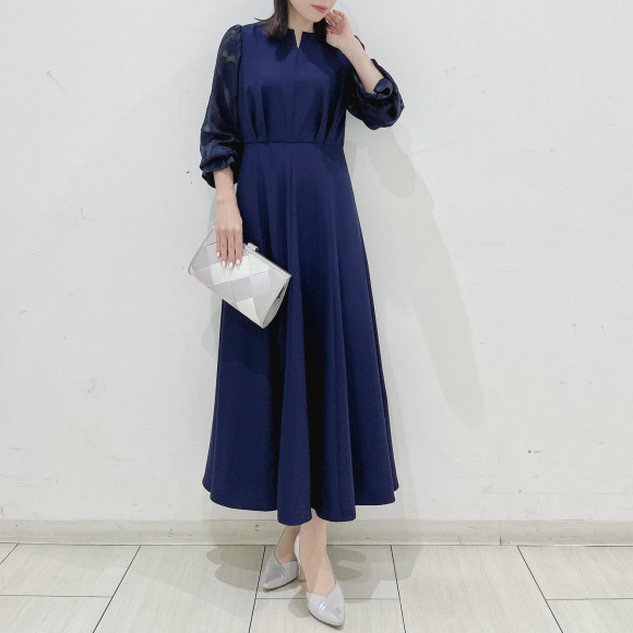 ✴︎ペイズリー柄スリーブフレアドレス✴︎