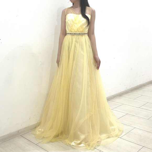 ✴︎チュール＆グリッターAラインロングドレス✴︎