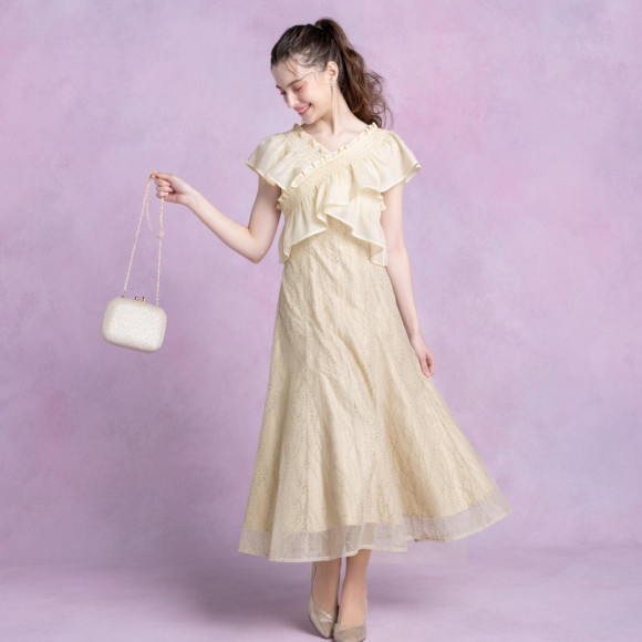 ✴︎2WAYブラウス付きフローライン刺繍ドレス✴︎