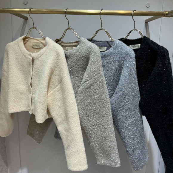 ✴︎ラメシャギーニットパールボタンカーディガン✴︎