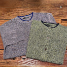 綿麻MIX クルーネックカーデ