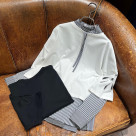 袖カットワークプルオーバー