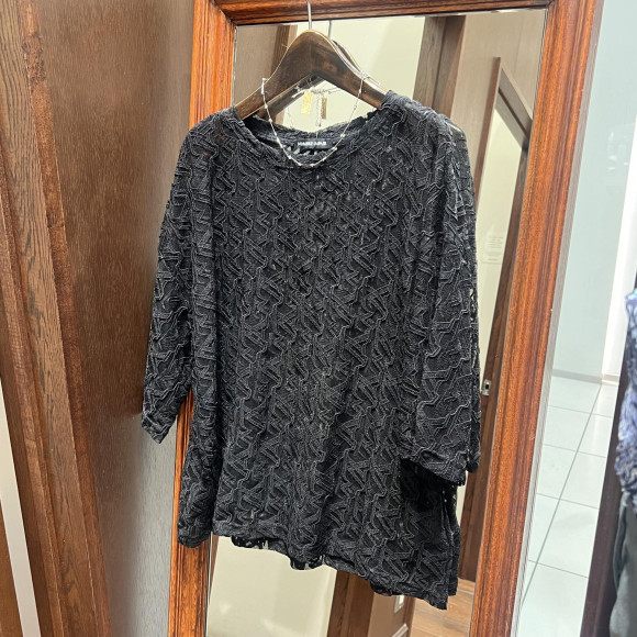 幾何柄チュールレース　レイヤードP/O