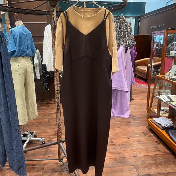 トリアセサテン　キャミワンピース