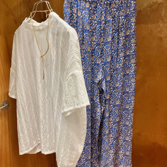 ビスコースフラワーPT　イージーパンツ