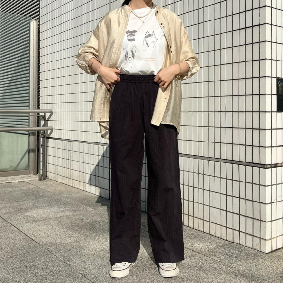 犬モチーフTEEを合わせた…