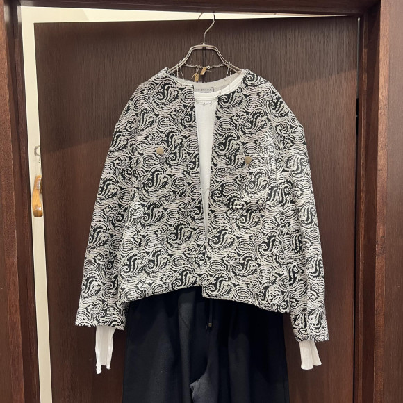 ペイズリーJQ　ノーカラージャケット