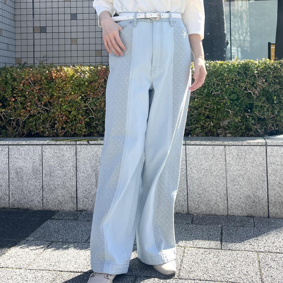JQコンビデニム　ドッキングワイドパンツ