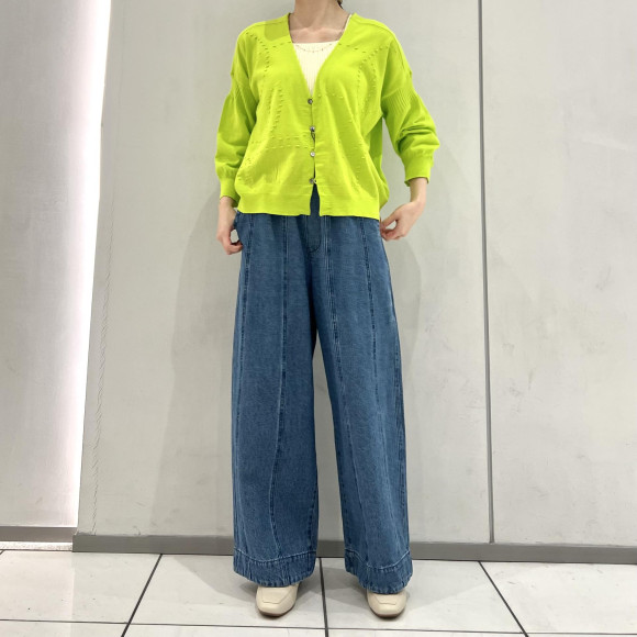 ポコポコノット　Vネックカーデ