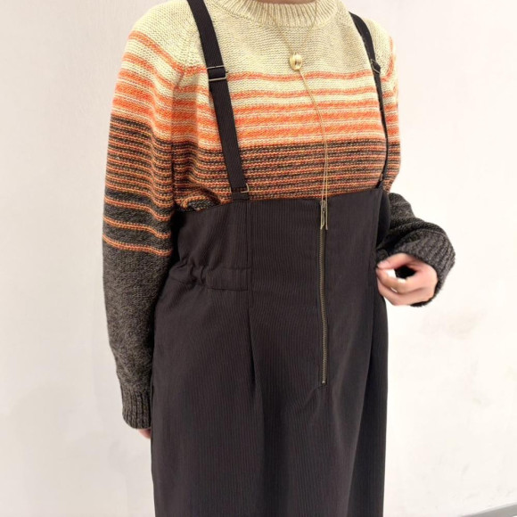 ミニストライプ　サロペットジャンスカ