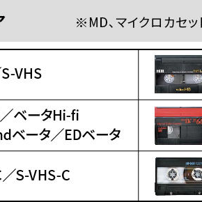 ビデオテープ、カセットテープなどをDVD/CDへダビングサービスしてます！