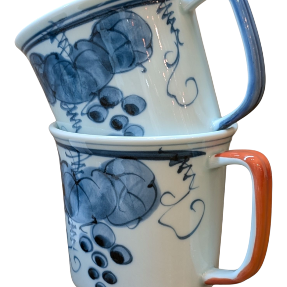 手描きぶどうマグカップ